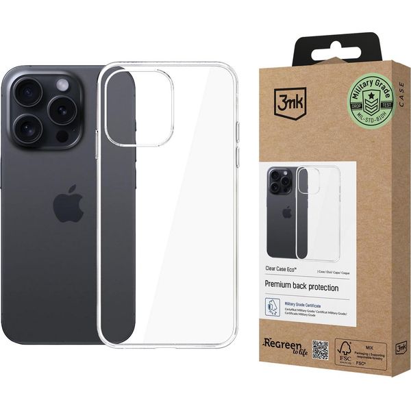 3MK Clearcase Eco Iphone 16 Pro Grs Cu 1304127 Coperchio Di Protezione-image