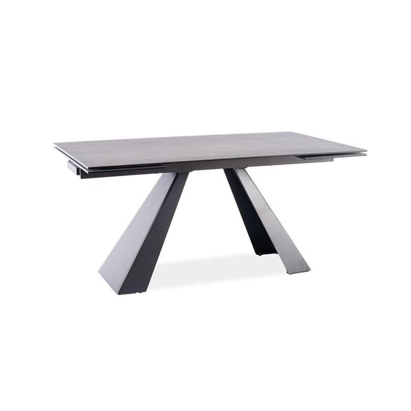 Tavolo Da Pranzo Pieghevole Gedeon 1 - 120X80, Grigio Scuro / Nero Opaco-image