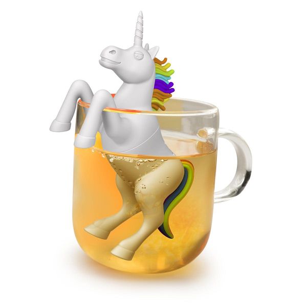 Winkee - Colino Per Tè Animale Carino Unicorno | Uovo Per Tè Sfuso | Infusore Per Tè Divertente | Colino Per Tazza | Colino Per Spezie In Silicone-image