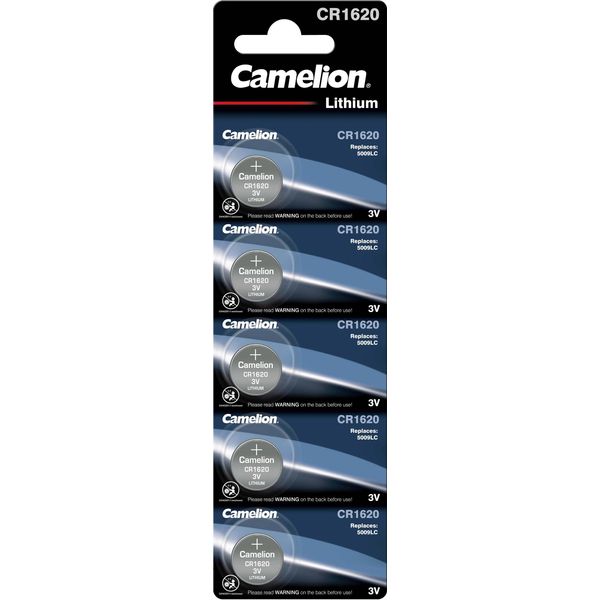 Camelion Batteria A Bottone Al Litio CR1620 1620 3V Confezione Blister Da 5 13005620-image