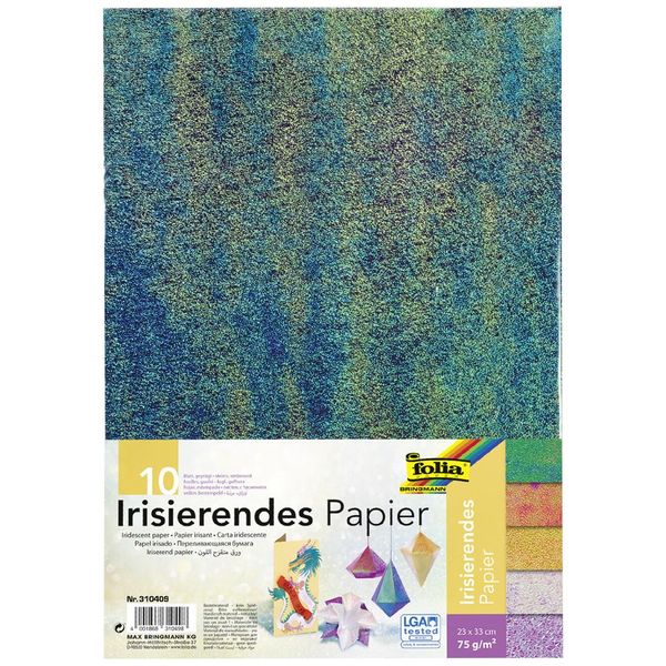 Folia 310409 Folia Carta Iridescente, 75 G/M², 230 X 330 Mm, 10 Fogli-image