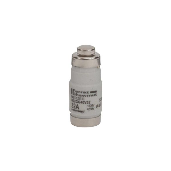 Inserto Fusibile Neozed D02, 32A Nero - Fusibile Non Irradiato D02 32A D02GG40V32-image