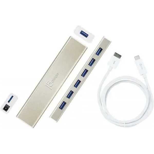 J5Create JCH377-N Hub USB-C A 7 Porte - Ue/Regno Unito-image