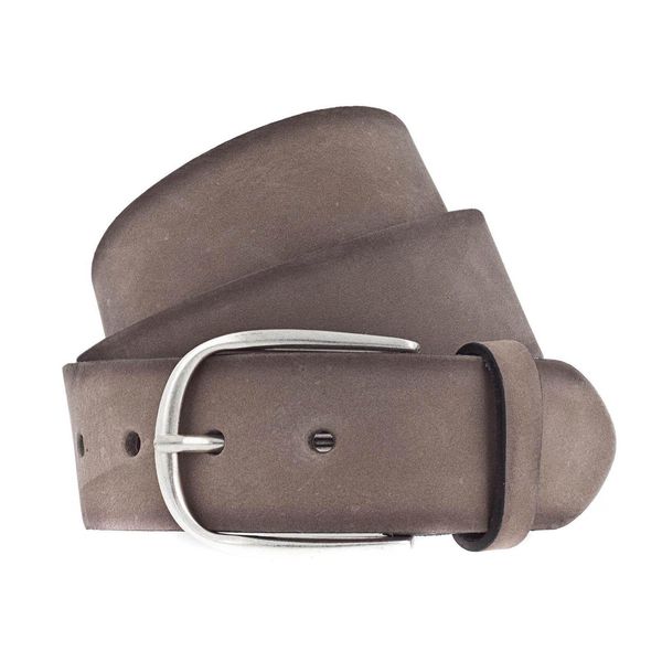 Vanzetti Pelle Cintura Denim Love 40Mm Full Leather Belt W110 Grey Taupe Grigio Marrone-image