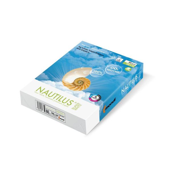 Nautilus® Nautilus® Recyclingpapier Superwhite CO2 Neutral Din A4 80 G/Qm 500 Blatt-image