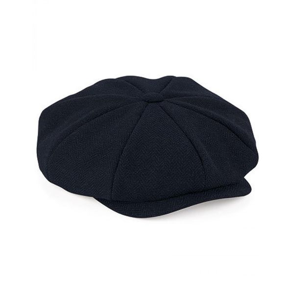 Berretto Beechfield B628 | Heritage Baker Boy - Unisex - Colore: Navy Herringbone - Taglia: L/Xl-image
