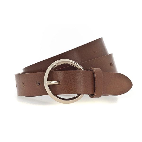 Vanzetti Pelle Cintura Cintura In Vita 25Mm Leather Belt W95 Baileys Marrone-image
