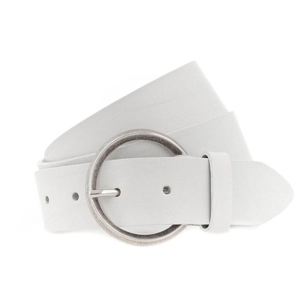 Vanzetti Pelle Cintura 35Mm Full Leather Belt W80 White Bianco-image