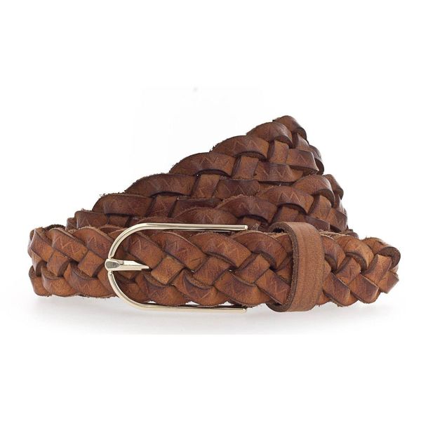 Vanzetti Pelle Cintura Braided Women's Belt W105 Cognac Marrone-image