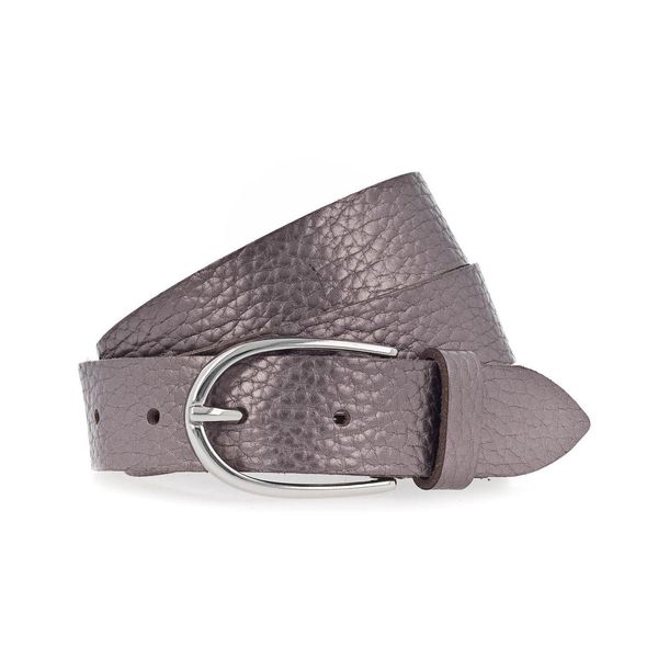 Vanzetti Pelle Cintura Glitter Radiance 30Mm Metallic Belt W75 Silvergrey Metallic Grigio-image