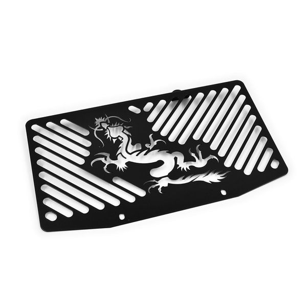 Copriradiatore Zieger Compatibile Con Kawasaki ER-6 N | F Bj 2009-11 Dragon Nero-image