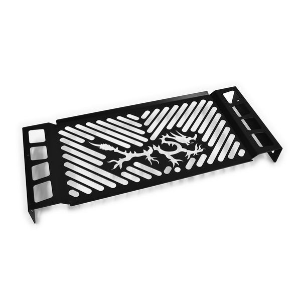 Copriradiatore Zieger Compatibile Con Suzuki Gsf 650 Bandit Bj 2007-14 Dragon Nero-image