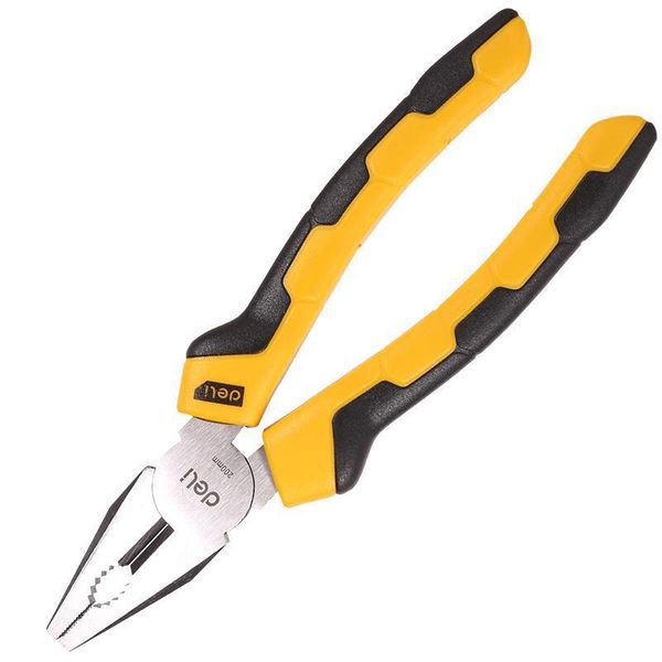 Pinze Multiuso Deli Tools (Pinze Combinate) Edl2008, 8 (Giallo)-image