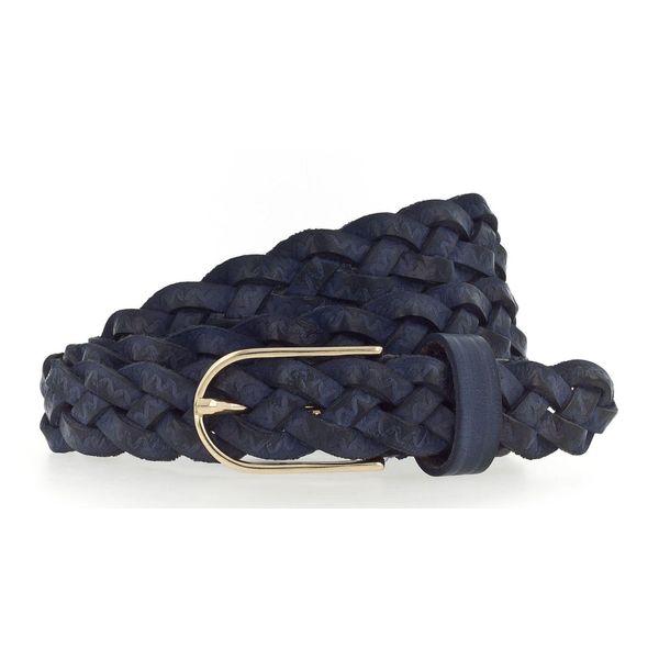 Vanzetti Pelle Cintura Braided Women's Belt W110 Navy Blu Scuro-image