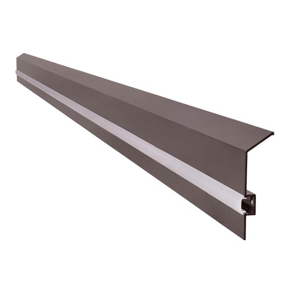 Battiscopa C2 In Alluminio Renoplast, Profilo Terminale, 8X2,5X200 Cm, Marrone-image