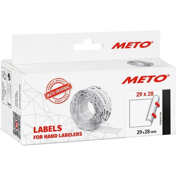 Meto 30007372 Etichette Meto Per Etichettatrici Di Prezzi, 29 X 28 Mm, Bianco-image