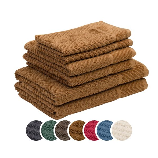 Set Di Asciugamani Sleepling Liebling A Spina Di Pesce, 2 Asciugamani 50 X 100 Cm, Asciugamani Da Doccia 70 X 140 Cm, Asciugamani Per Ospiti 30 X 50 Cm, Altamente Assorbenti, Sabbia-image