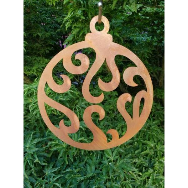 Ornamento A Forma Di Palla Per Albero Di Natale In Acciaio Inox-image