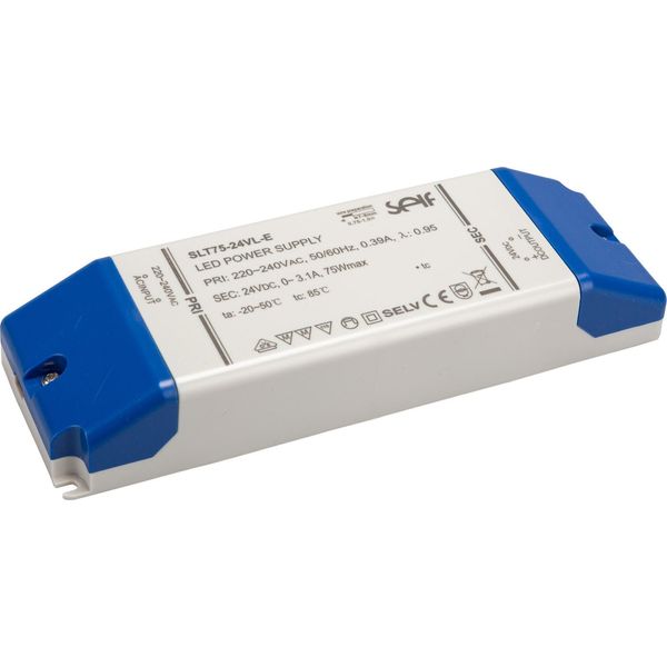 Self SLT75-24VL-E, Alimentatore Da Installazione IP20 75W 24V 3,1A-image