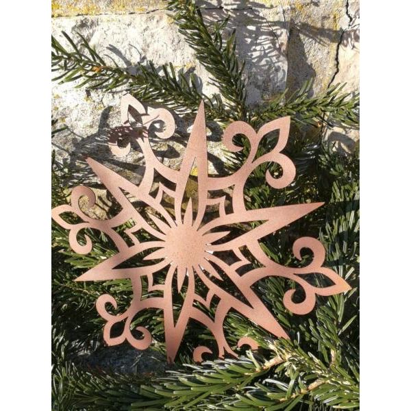 Decorazione Per Albero Di Natale In Acciaio Inox Fiocco Di Neve 5-image