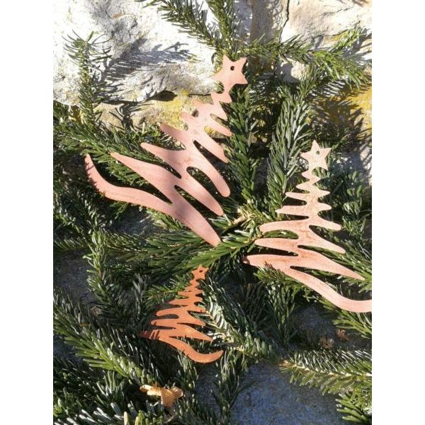Decorazioni Per Albero Di Natale In Acciaio Inox, Albero Di Natale In 3 Dimensioni - Grande-image