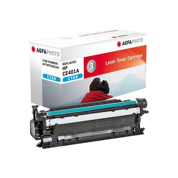 Agfaphoto Ciano - Compatibile - Cartuccia Toner (Alternativo A: Hp 507A, Hp CE401A)-image
