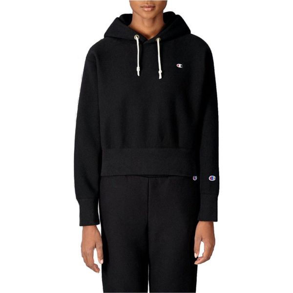 Champion Felpe Wmns Reverse Weave Cropped Hoodie, 114613KK001NBK, Taglia: 168-image