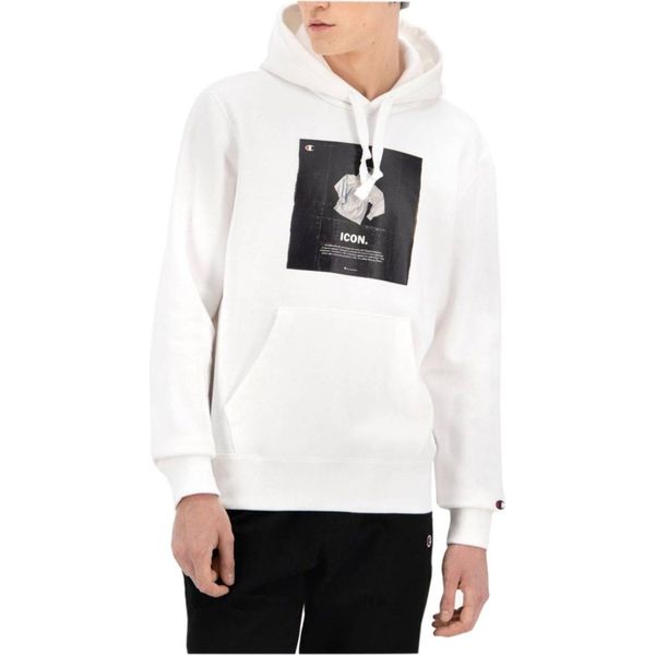 Champion Felpe Icon Graphic Print Hoodie, 216958WW001WHT, Taglia: 173-image