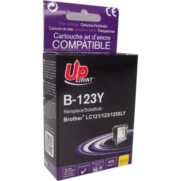Calamaio Uprint LC121/123/127 Brother, Giallo-image