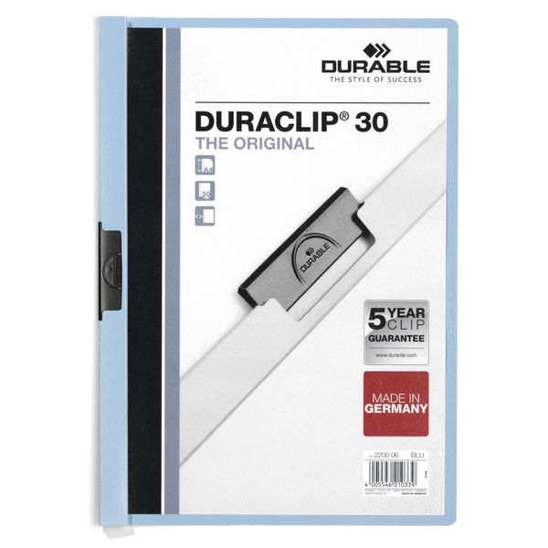 Durable Cartellina Con Clip Duraclip® 30 A4, Blu, 220006-image