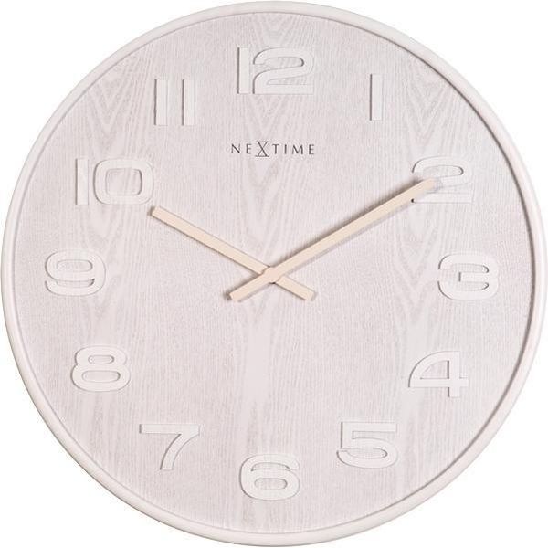 Nextime 3096WI Orologio Da Tavolo O Da Parete Al Quarzo A Cerchio Bianco Bianco-image