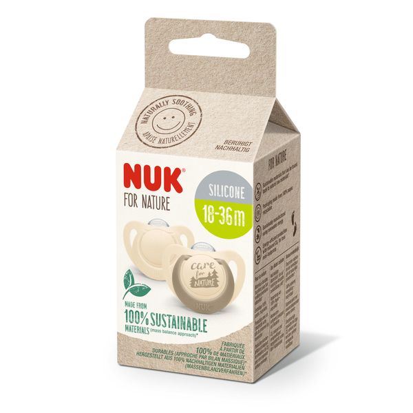 Succhietto Nuk For Nature 10177186 | Silicone Sostenibile | 18-36 Mesi | 2 Pezzi-image