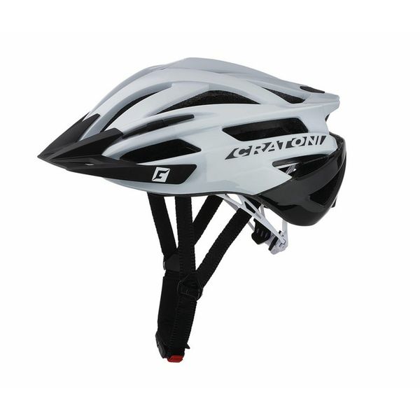 Cratoni Agravicvtt Casco Bianco-Nero Lucido Sm Casco Da Bici Offroad-image