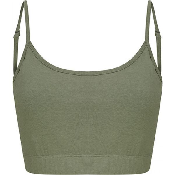 Sf Women SK230 | Top Cropped Moda Sostenibile Donna - Colore: Khaki - Taglia: M-image