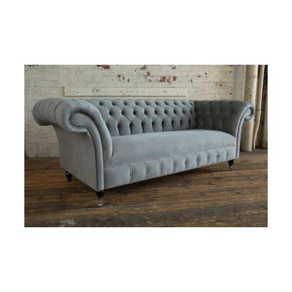 Jv MöBel Divano Chesterfield A 3 Posti Noble Design-image
