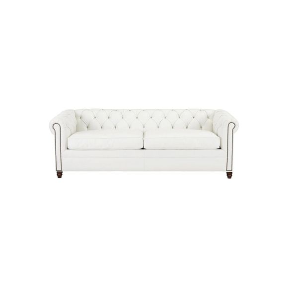 Chesterfield Bianco Design Moderno Divani A Tre Posti In Pelle Divano In Pelle Mobili Divano In Pelle-image