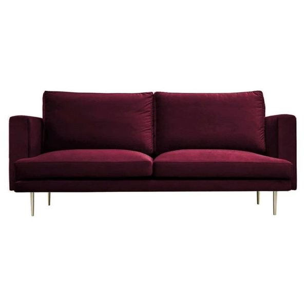 Divano Rosso In Tessuto Soggiorno Design Divani Imbottiti Divani Divano Tre Posti Mobili-image