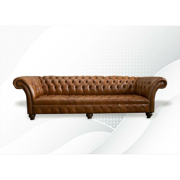 Divano 4 Posti Grande Divano Marrone Divani Divani Soggiorno Design Quattro Posti In Pelle-image