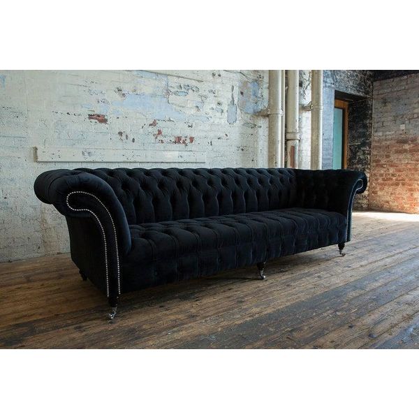 Jv MöBel Divano Chesterfield 4 Posti Xxl-image