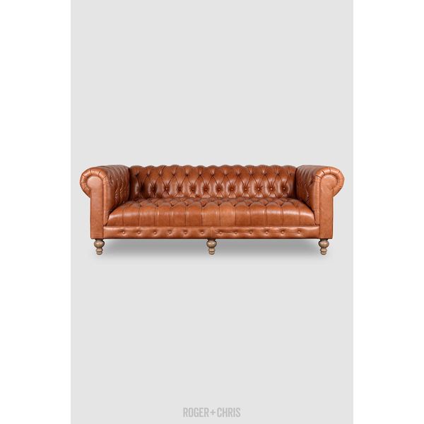 Divano Chesterfield Divano Imbottito Divano A 3 Posti In Pelle Divano Originale Marrone Divani Divani-image