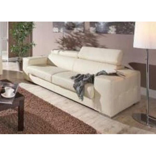 Divano 3 Posti Design Divani Tappezzeria Divani In Pelle Relax Moderno Tre Posti Nuovo-image