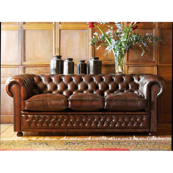 Divano Imbottito Di Design Chesterfield Set Di Divani In Pelle Divani Tessili #139-image
