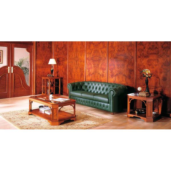 Divano Imbottito Di Design Chesterfield Set Di Divani In Pelle Divani Tessili #140-image