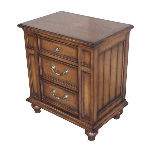 Comodino In Legno Marrone 60 X 40 X 68 Cm Jvmoebel-image