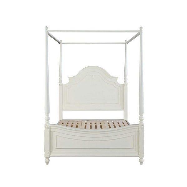Letto A Baldacchino Design Bianco 200 X 150 X 230 Cm Jvmoebel-image