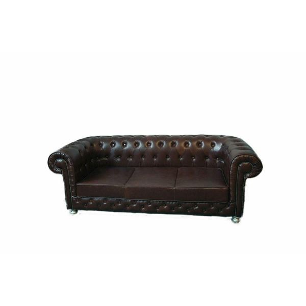 Divano Chesterfield Divano Tappezzeria Designer 3 Posti Set Divani Nuovo Torbay-image
