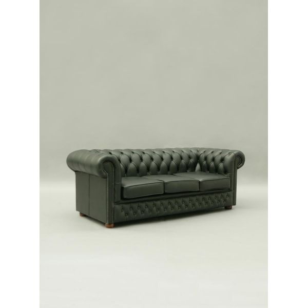 Chesterfield Design Lusso Divano Imbottito Divano Sedile Set Similcuoio Nuovo #221-image