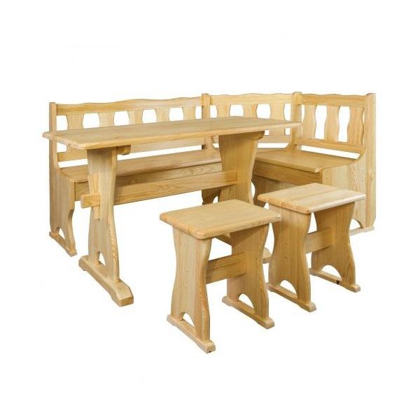 Panca Ad Angolo Panca In Legno Seduta Ad Angolo In Vero Legno Jvmoebel-image
