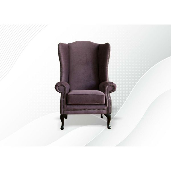 Chesterfield Wing Chair Poltrona Chaise Relax Television Divano 1 Posto Rosso Antico-image