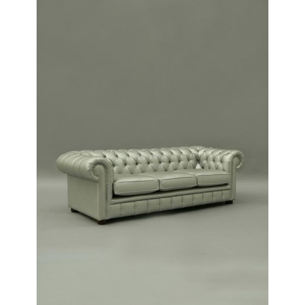 Chesterfield Design Lusso Divano Imbottito Divano Sedile Set Similcuoio Nuovo #224-image